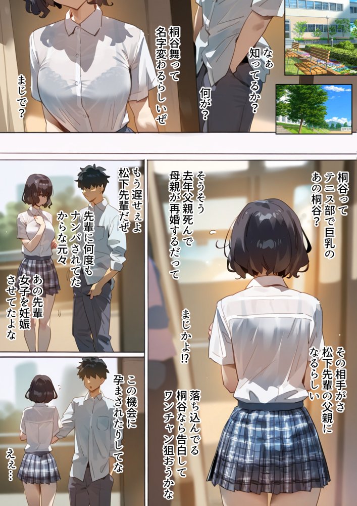 托卵命日！種付義父さん家の義妹にされ寝取られた幼馴染-母親再婚。幼馴染巨乳女子は実父の命日に嫌いな男達（義父＆義兄）に寝取られ孕まされる話 raw【無料同人誌】 エロ同人誌画像 006